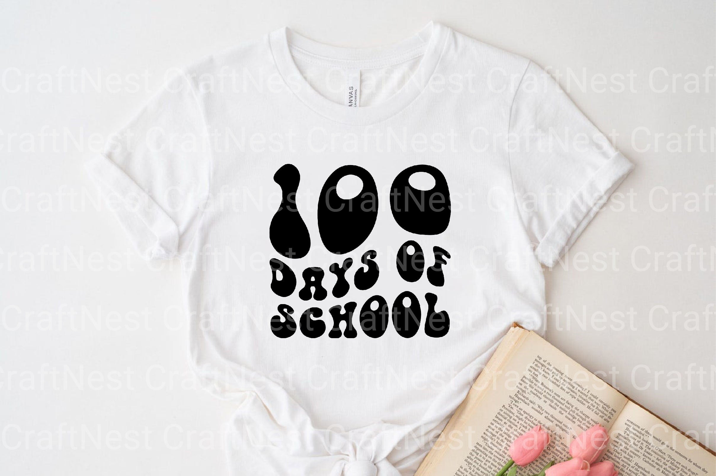 Retro 100 Days of School SVG Bundle 1