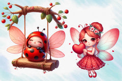 Ladybug Fairy Clipart Bundle - CraftNest - Digital Crafting and Art