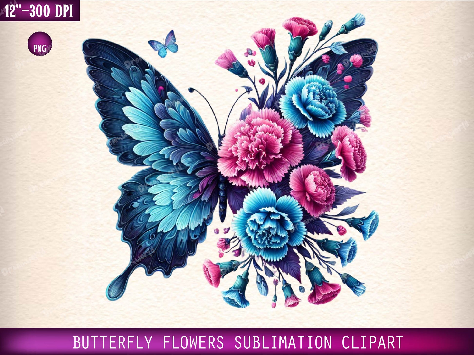 Butterfly Flowers Clipart Bundle 21 - CraftNest - Digital Crafting and Art