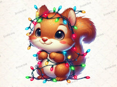 Christmas Squirrel Clipart Bundle 5 - CraftNest - Digital Crafting and Art