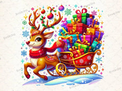 Festive Reindeer Clipart Bundle - CraftNest - Digital Crafting and Art
