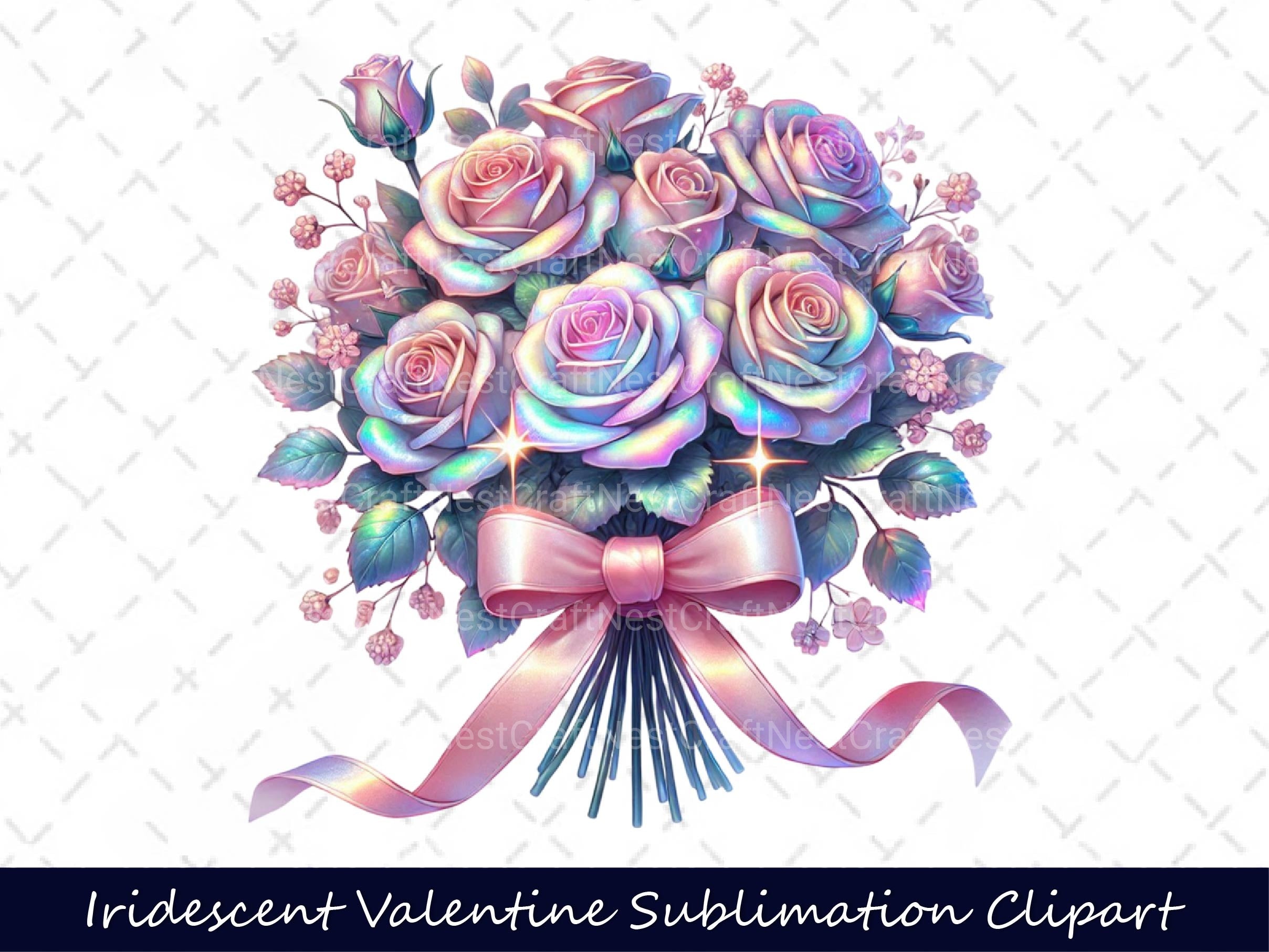 Iridescent Valentine Clipart Bundle 3 - CraftNest - Digital Crafting and Art