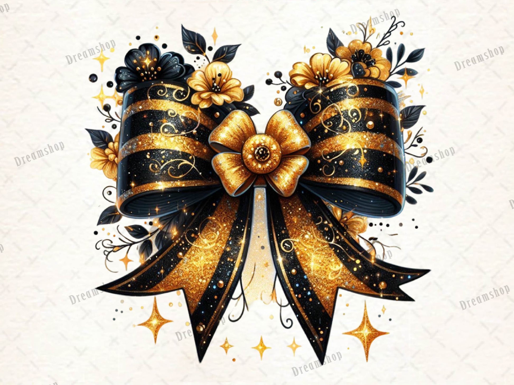 Gold Glitter Coquette Bow Clipart Bundle - CraftNest - Digital Crafting and Art