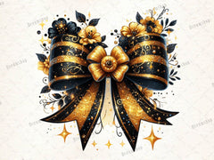 Gold Glitter Coquette Bow Clipart Bundle - CraftNest - Digital Crafting and Art