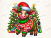 Christmas Highland Cow Clipart Bundle 5