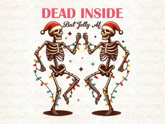 Dead Inside But Jolly AF Christmas Tree Clipart Bundle - CraftNest - Digital Crafting and Art