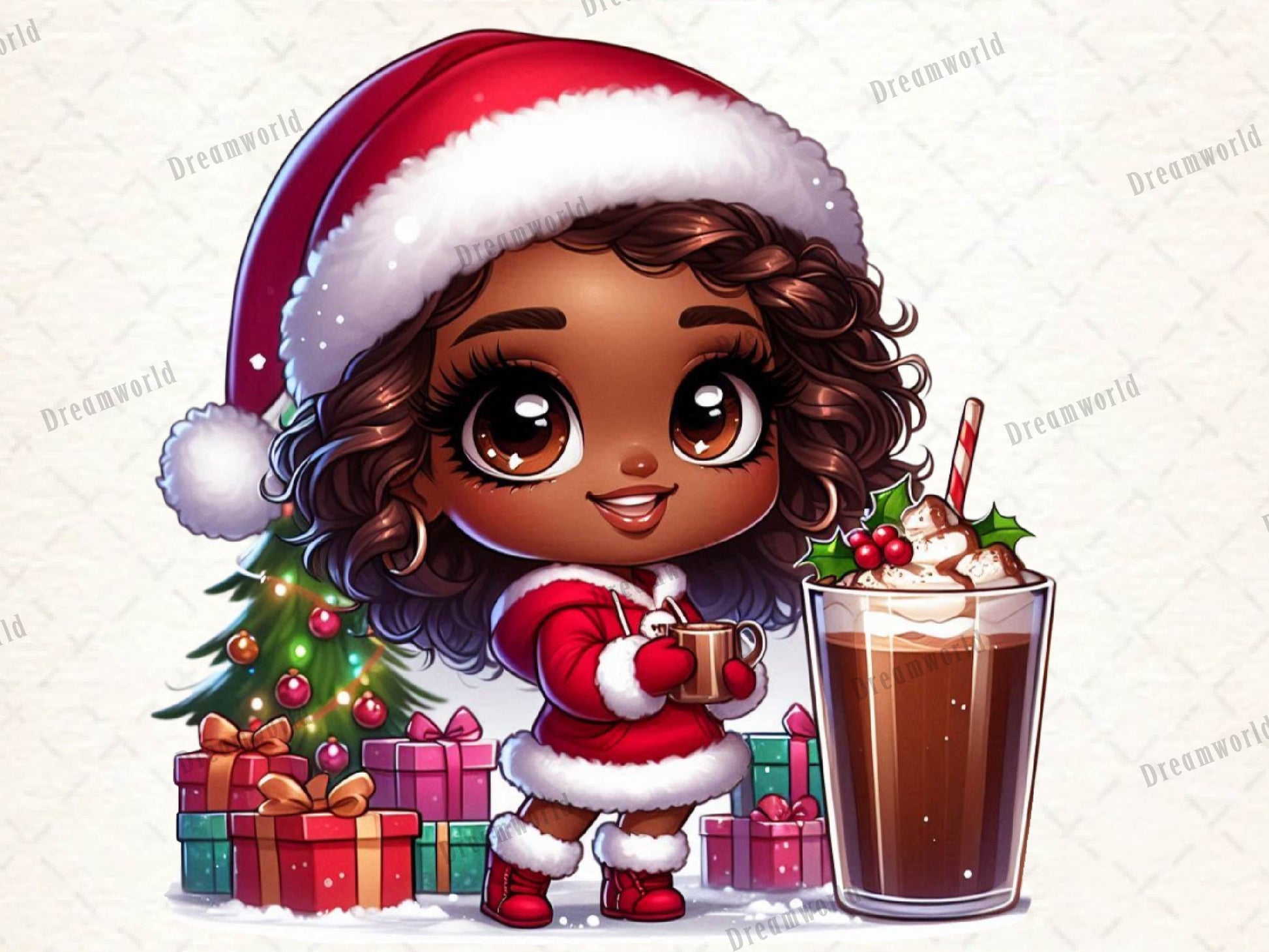 Christmas Christmas Black Girl Clipart Bundle - CraftNest - Digital Crafting and Art