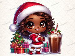 Christmas Christmas Black Girl Clipart Bundle - CraftNest - Digital Crafting and Art