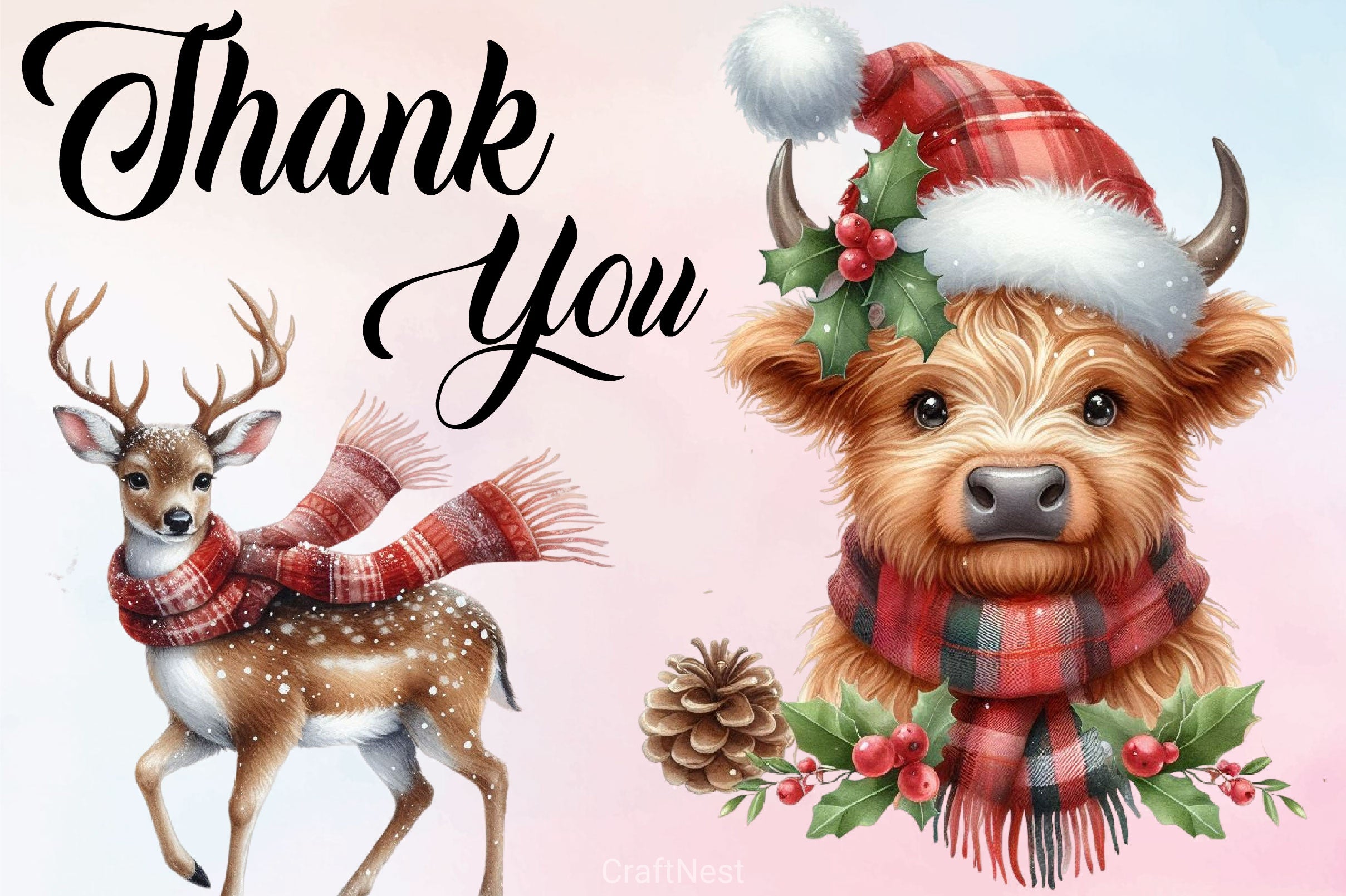 Winter Animal Clipart Bundle - CraftNest - Digital Crafting and Art