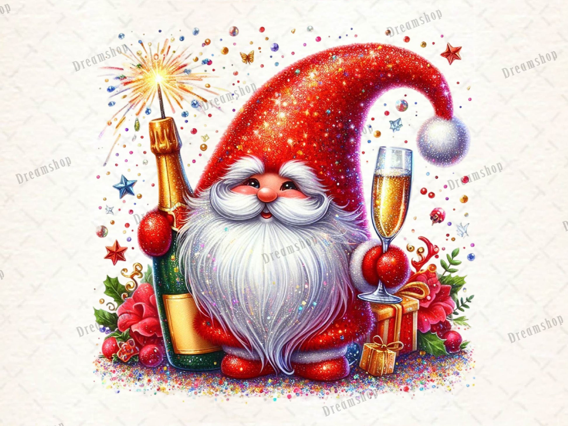 New Year Gnomes Clipart Bundle 2 - CraftNest - Digital Crafting and Art