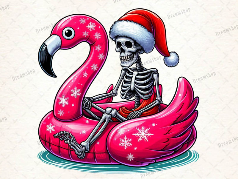 Christmas Skeleton Flamingo Clipart Bundle - CraftNest - Digital Crafting and Art
