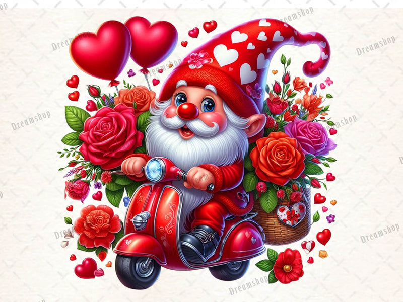 Rose Valentines Gnomes Clipart Bundle - CraftNest - Digital Crafting and Art