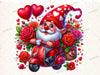 Rose Valentines Gnomes Clipart Bundle