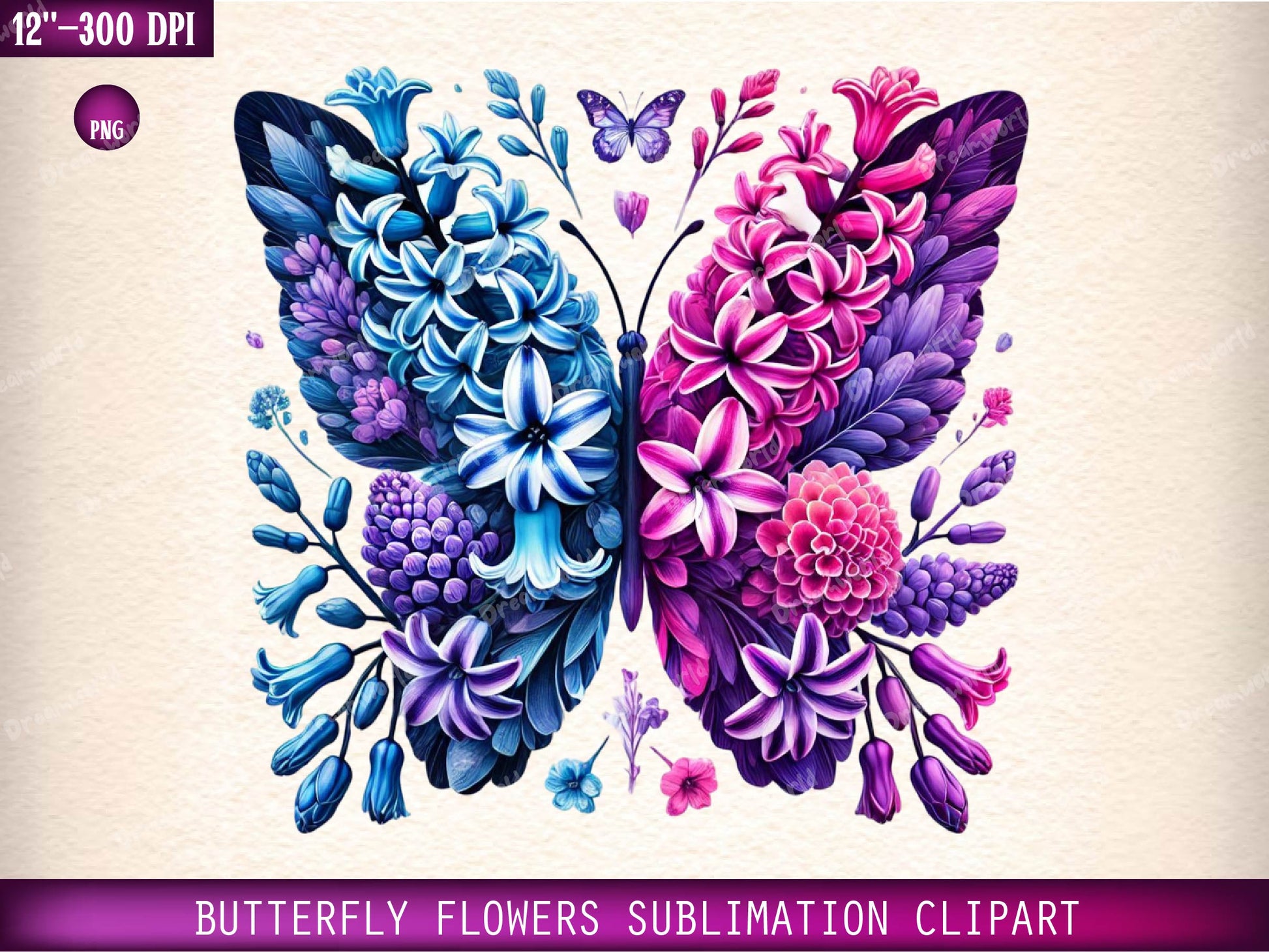 Butterfly Flowers Clipart Bundle 25 - CraftNest - Digital Crafting and Art