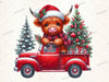 Christmas Highland Cow Clipart Bundle 7