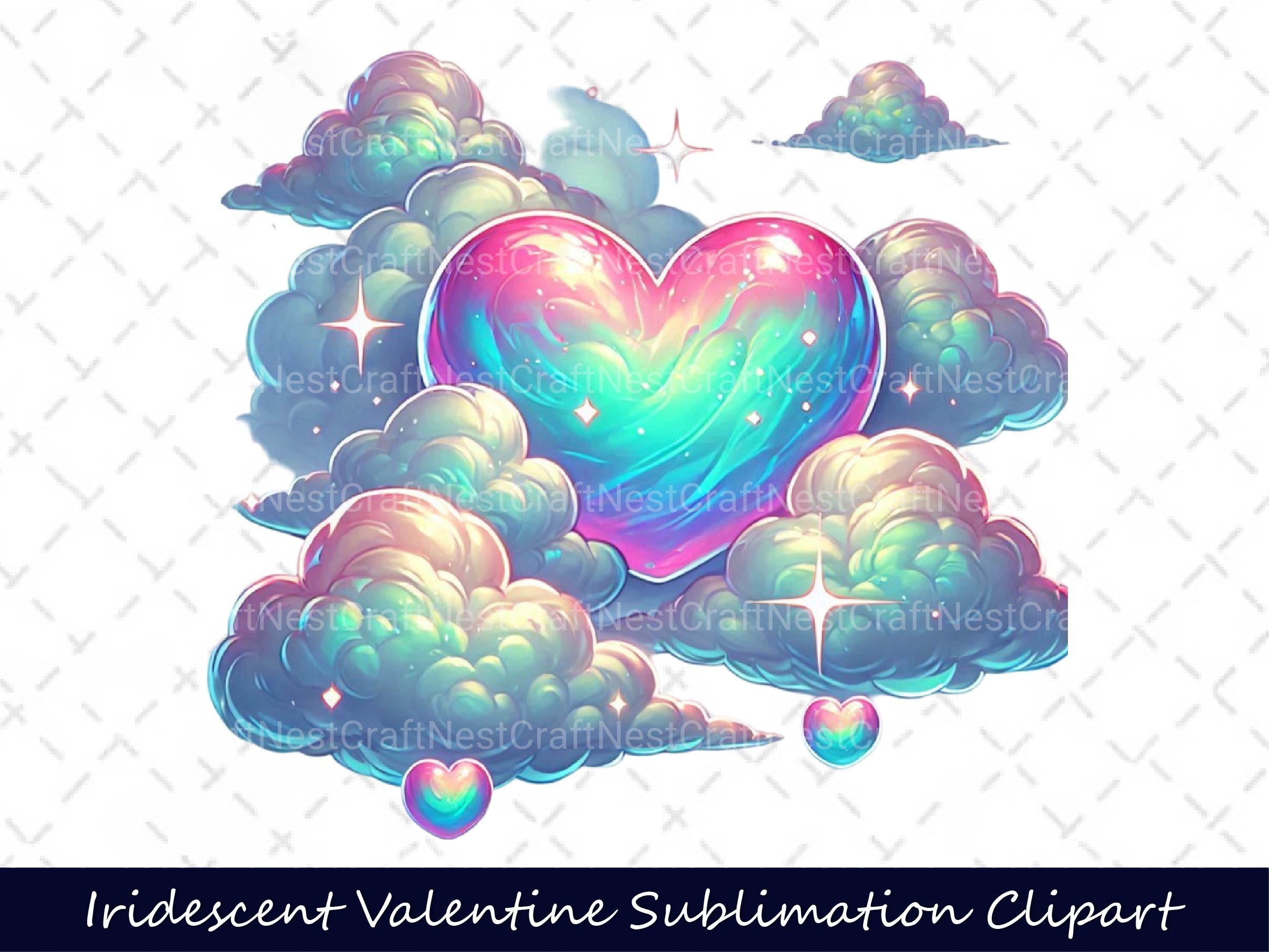 Iridescent Valentine Clipart Bundle 18 - CraftNest - Digital Crafting and Art