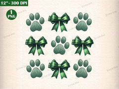 St Patricks Day Dog Cat Coquette Bow Clipart Bundle - CraftNest - Digital Crafting and Art