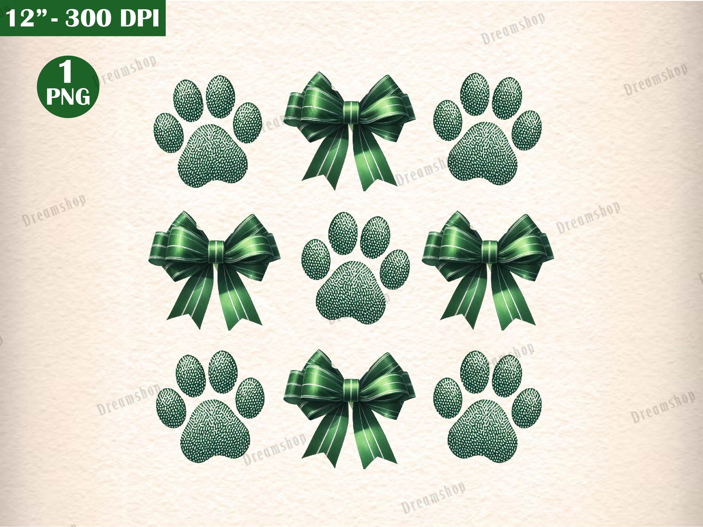 St Patricks Day Dog Cat Coquette Bow Clipart Bundle - CraftNest - Digital Crafting and Art