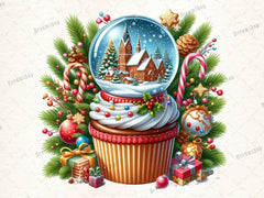 Christmas Cupcake Clipart Bundle 1 - CraftNest - Digital Crafting and Art