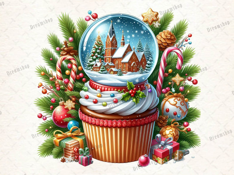 Christmas Cupcake Clipart Bundle 1 - CraftNest - Digital Crafting and Art
