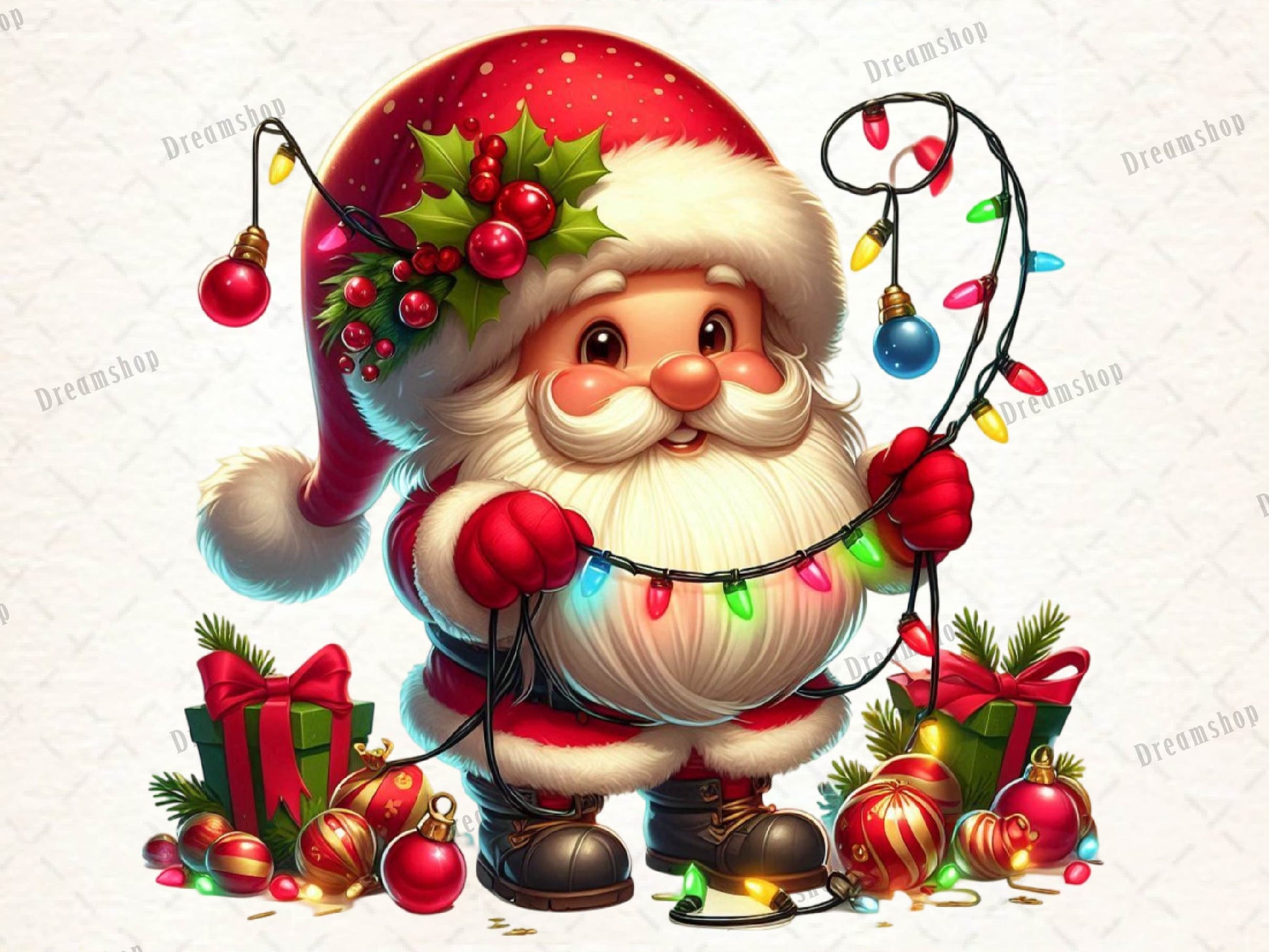 Christmas Gnome Light Clipart Bundle 2 - CraftNest - Digital Crafting and Art