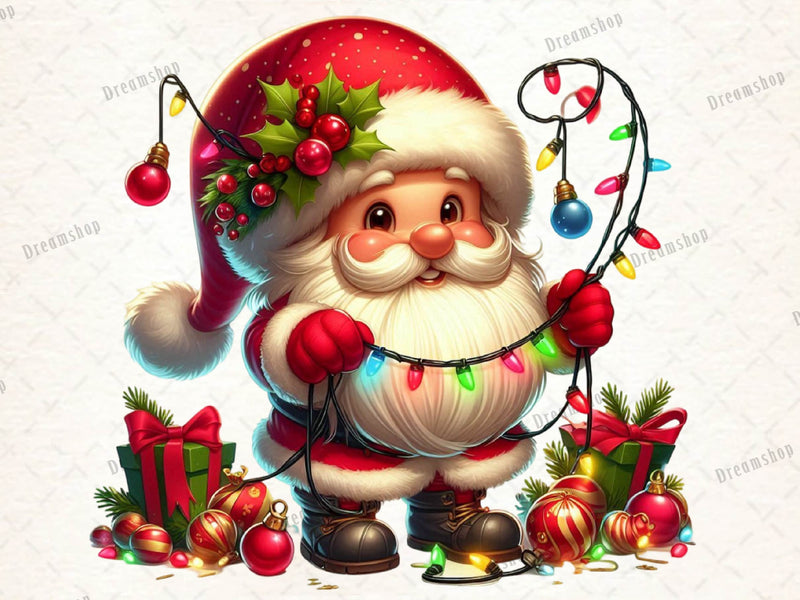 Christmas Gnome Light Clipart Bundle 2 - CraftNest - Digital Crafting and Art