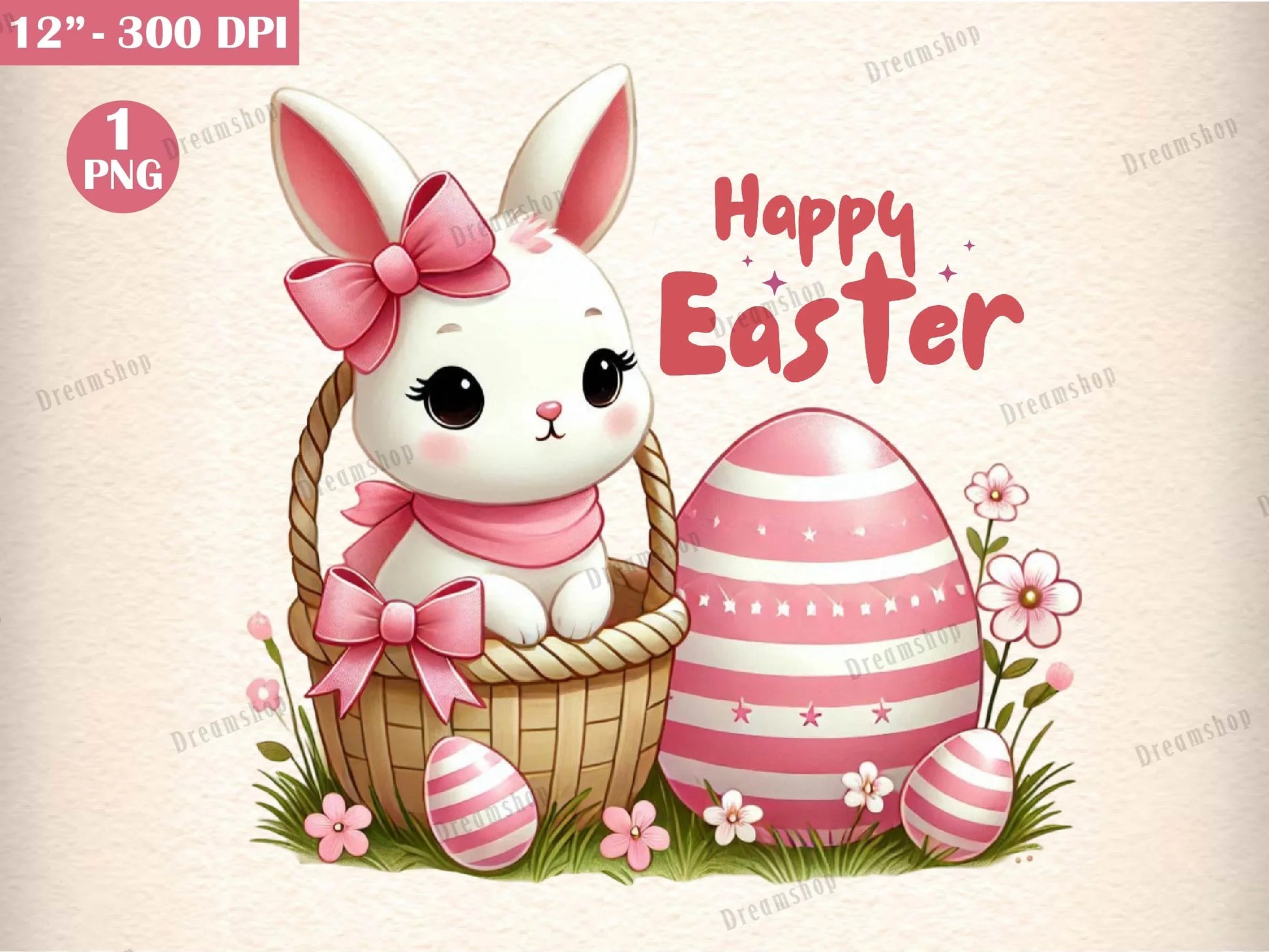 Happy Easter Rabbit Clipart Bundle - CraftNest - Digital Crafting and Art