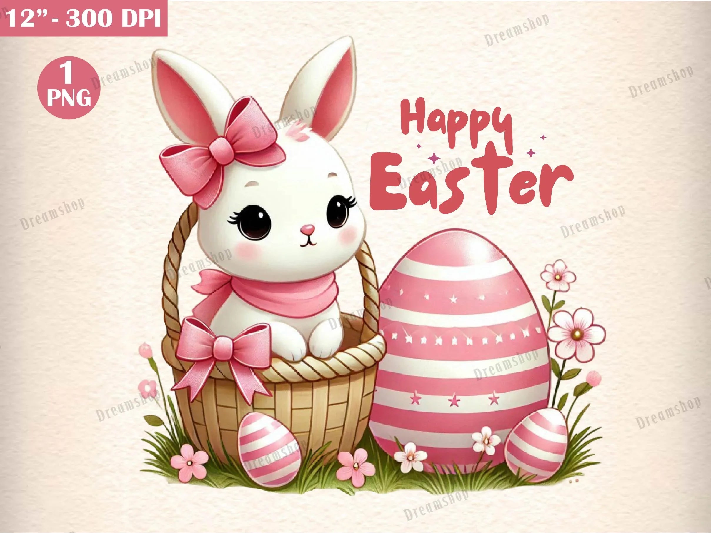 Happy Easter Rabbit Clipart Bundle - CraftNest - Digital Crafting and Art