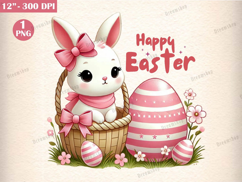 Happy Easter Rabbit Clipart Bundle - CraftNest - Digital Crafting and Art