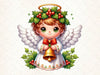 Christmas Cute Little Angel Clipart Bundle 1