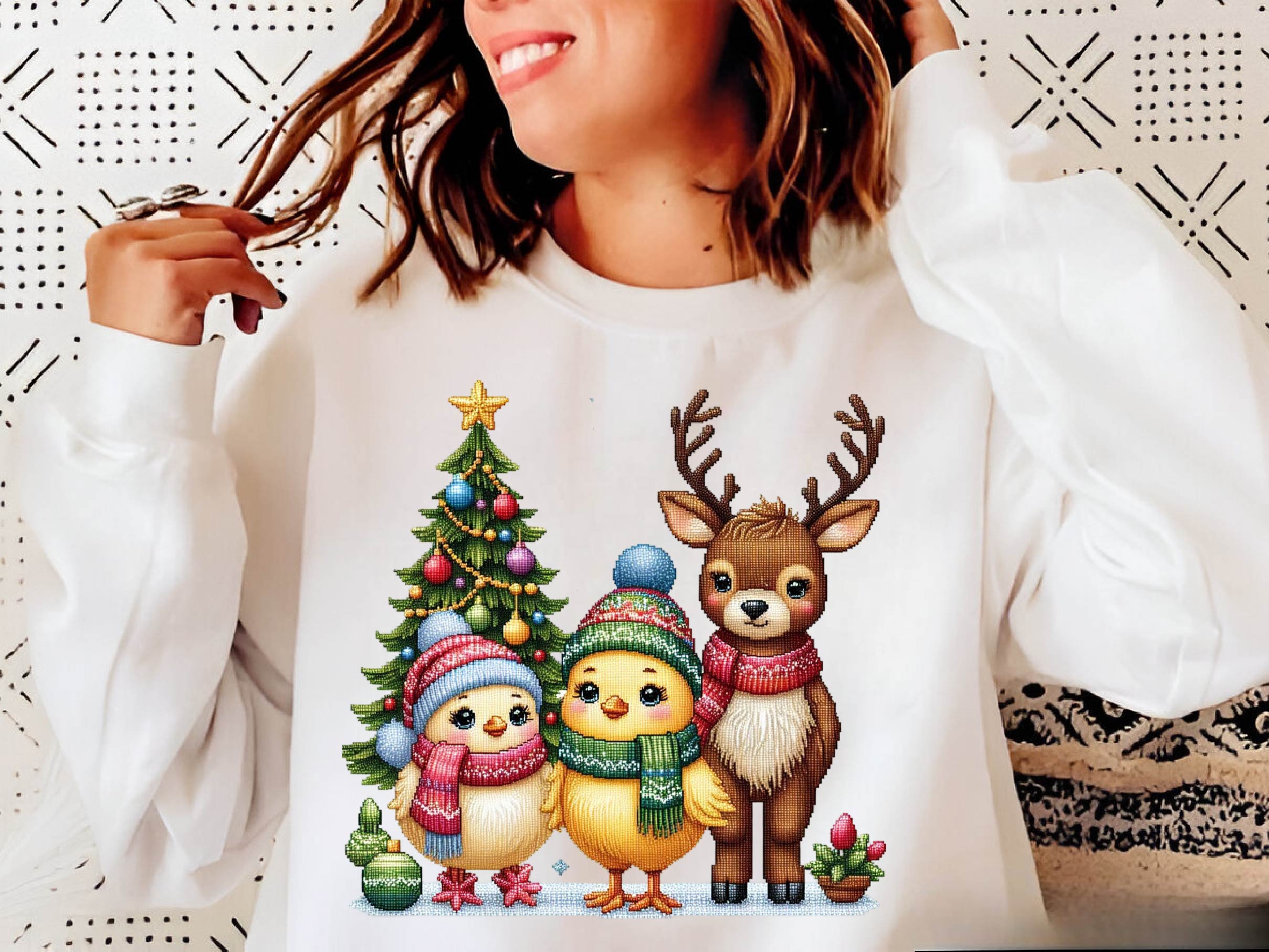 Christmas Chicken Embroidered Clipart Bundle - CraftNest - Digital Crafting and Art