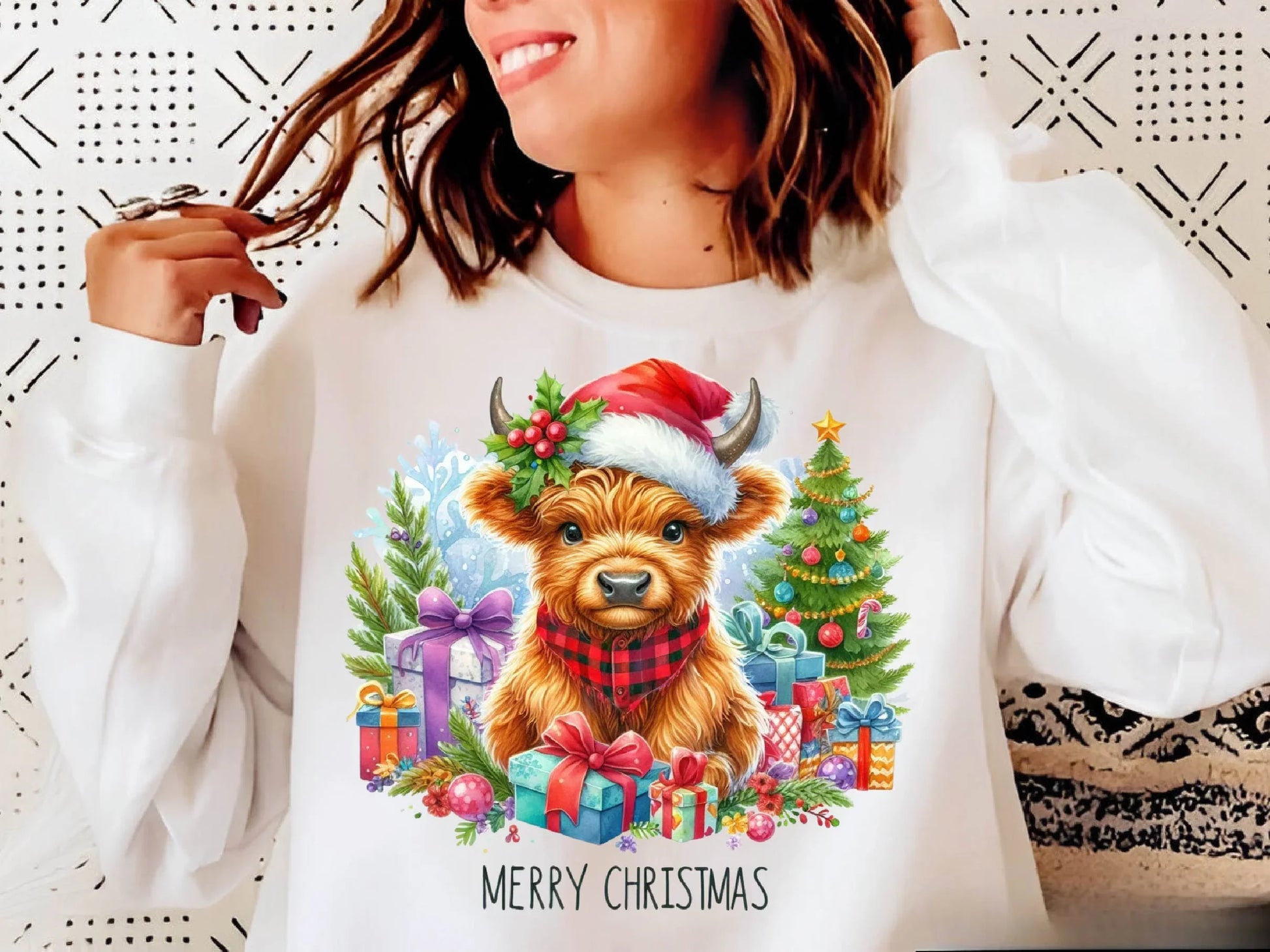 Christmas Highland Cow Merry Clipart Bundle - CraftNest - Digital Crafting and Art