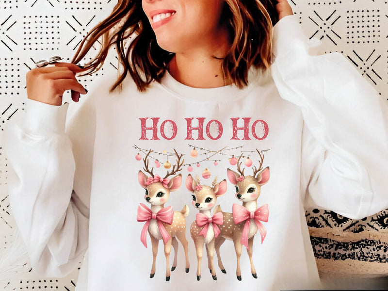 Christmas Deer Ho Ho Ho Deer Clipart Bundle - CraftNest - Digital Crafting and Art