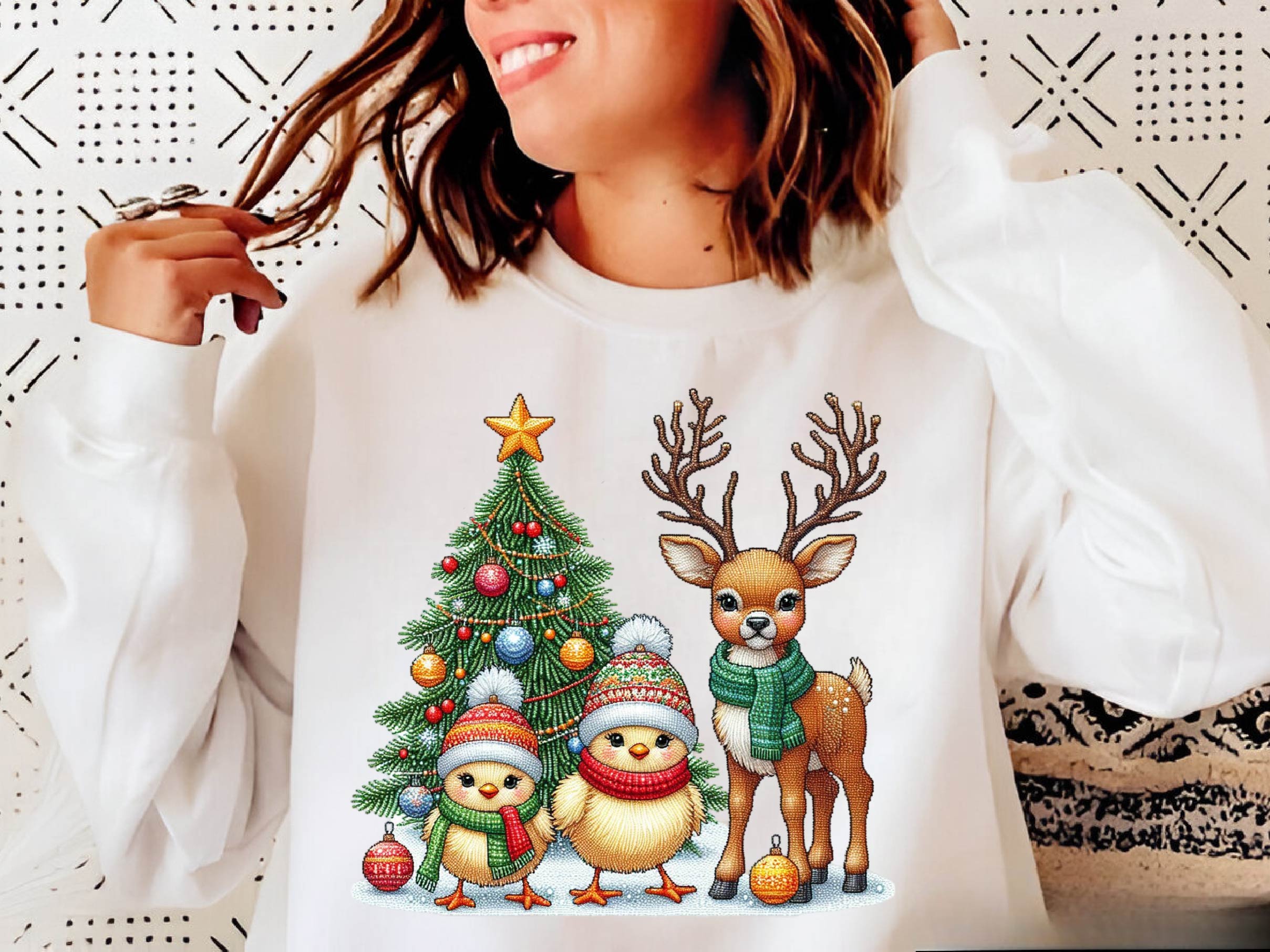 Christmas Chicken Embroidered Clipart Bundle 2 - CraftNest - Digital Crafting and Art