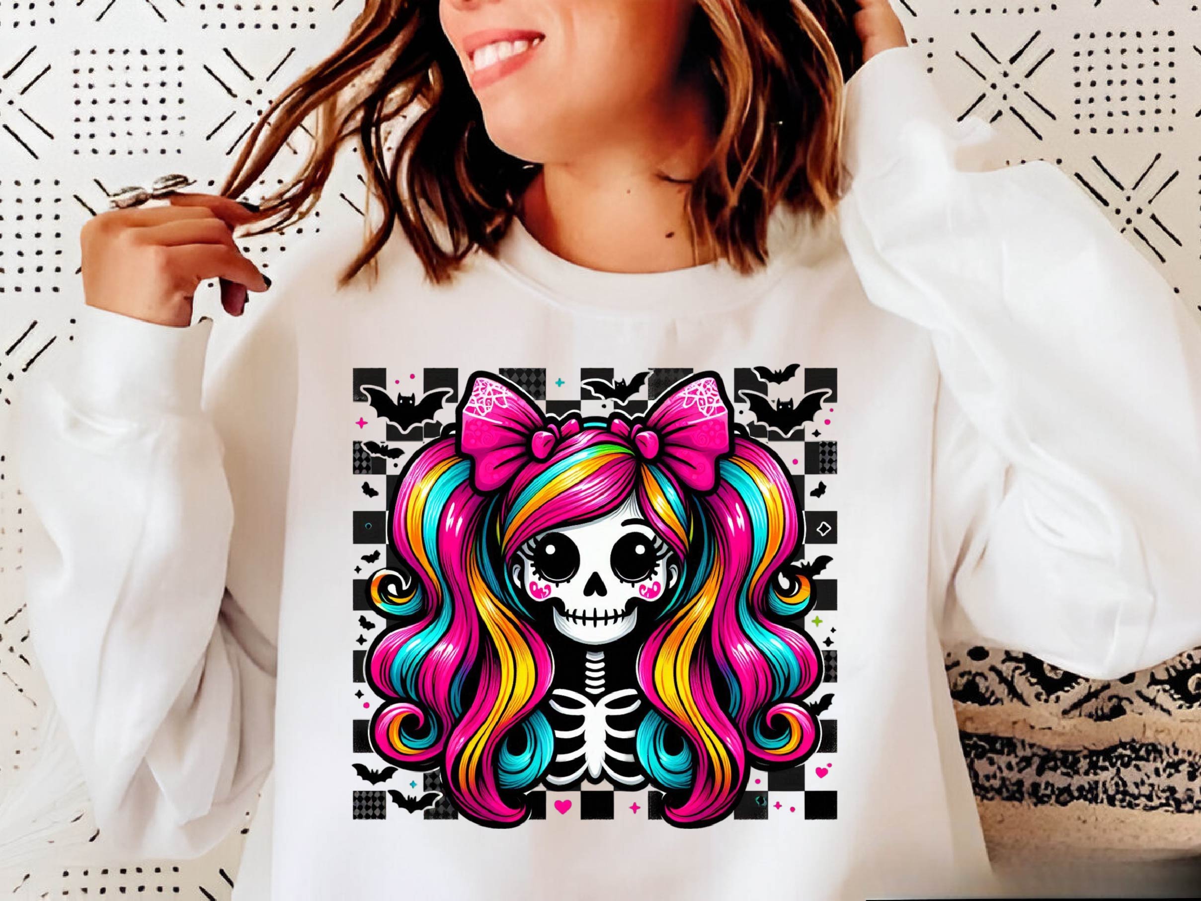 Whimsical Skeleton Girl Halloween Clipart Bundle - CraftNest - Digital Crafting and Art