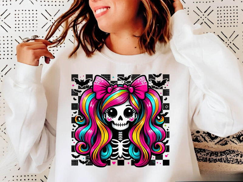 Whimsical Skeleton Girl Halloween Clipart Bundle - CraftNest - Digital Crafting and Art