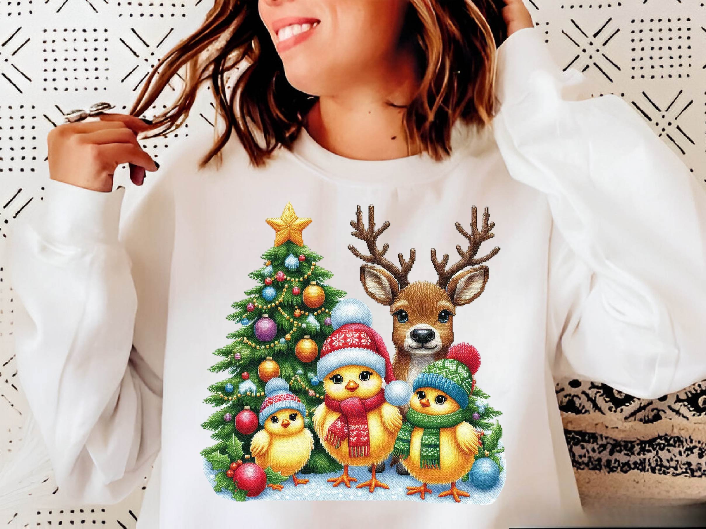 Christmas Chicken Embroidered Clipart Bundle 3 - CraftNest - Digital Crafting and Art