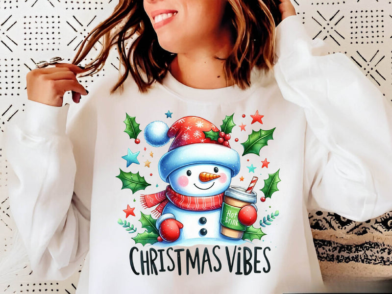 Christmas Vibes Snowman Clipart Bundle - CraftNest - Digital Crafting and Art