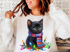 Christmas Black Cat Clipart Bundle - CraftNest - Digital Crafting and Art