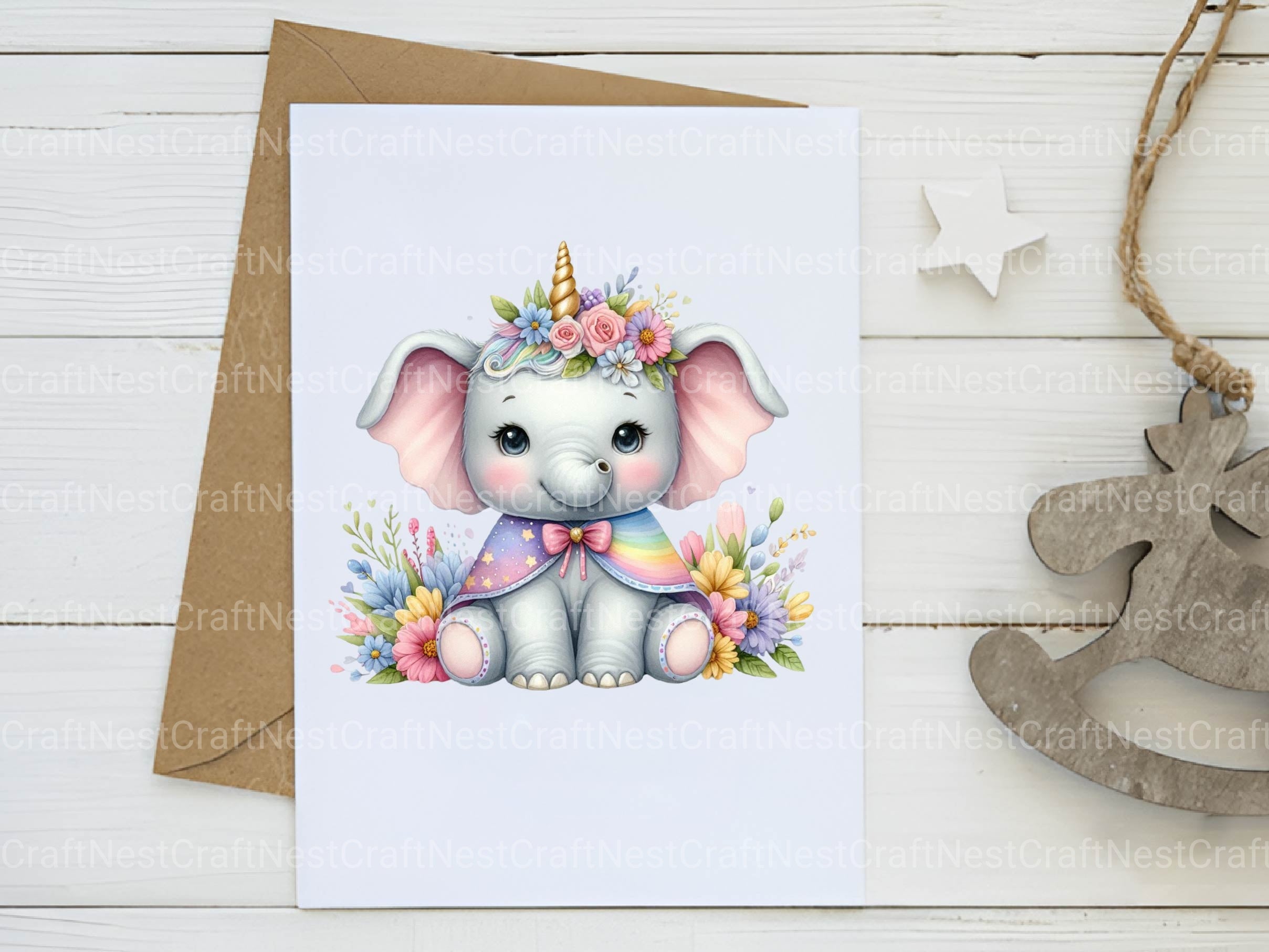 Unicorn Elephant Clipart Bundle - CraftNest - Digital Crafting and Art