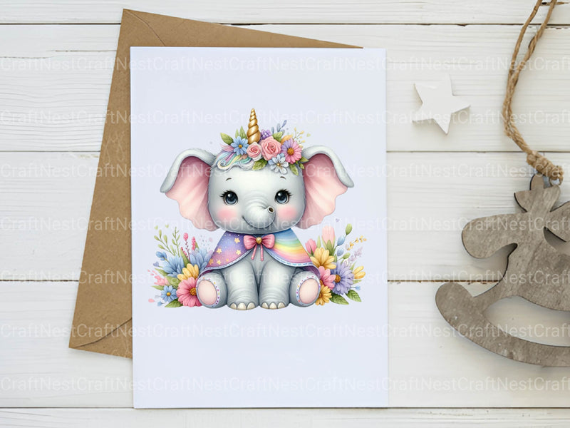 Unicorn Elephant Clipart Bundle - CraftNest - Digital Crafting and Art