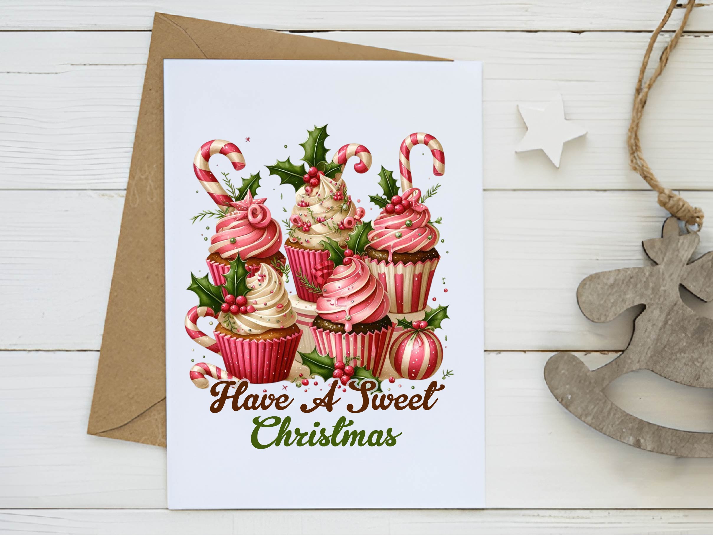 Have A Sweet Christmas Christmas Cupcake Clipart Bundle - CraftNest - Digital Crafting and Art