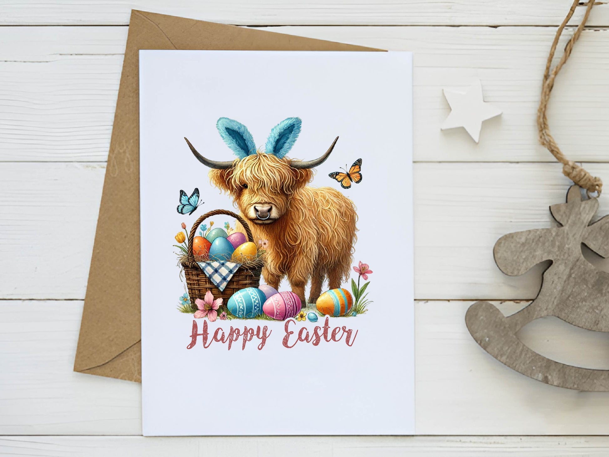 Cute Easter Highland Cow Clipart Bundle - CraftNest - Digital Crafting and Art