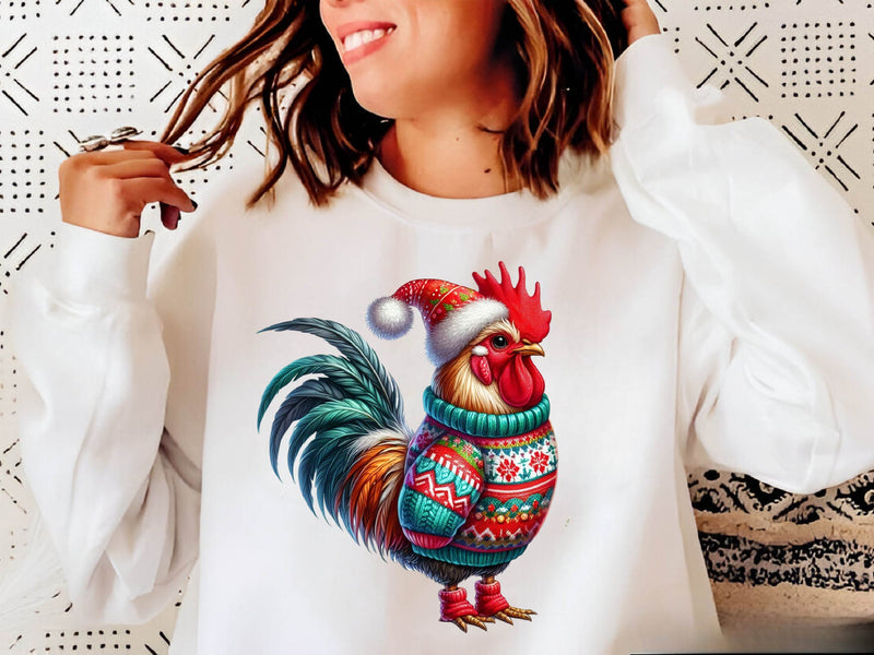 Christmas Festive Rooster Clipart Bundle 5 - CraftNest - Digital Crafting and Art