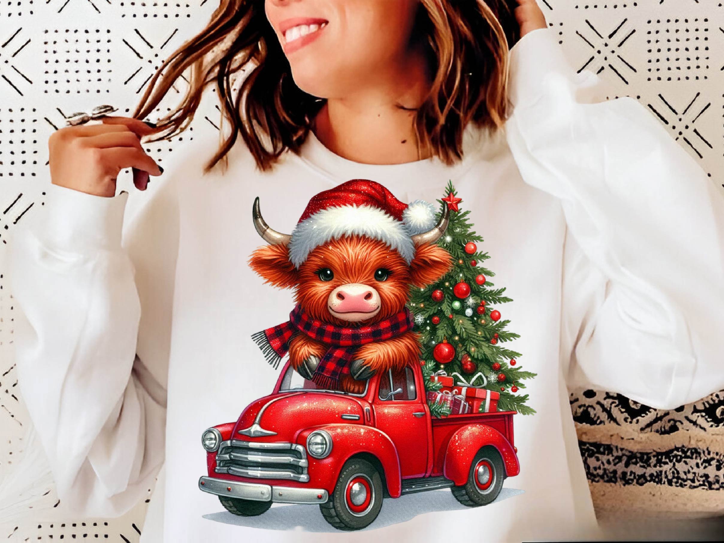 Christmas Highland Cow Clipart Bundle 8 - CraftNest - Digital Crafting and Art