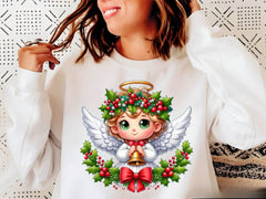 Christmas Cute Little Angel Clipart Bundle - CraftNest - Digital Crafting and Art