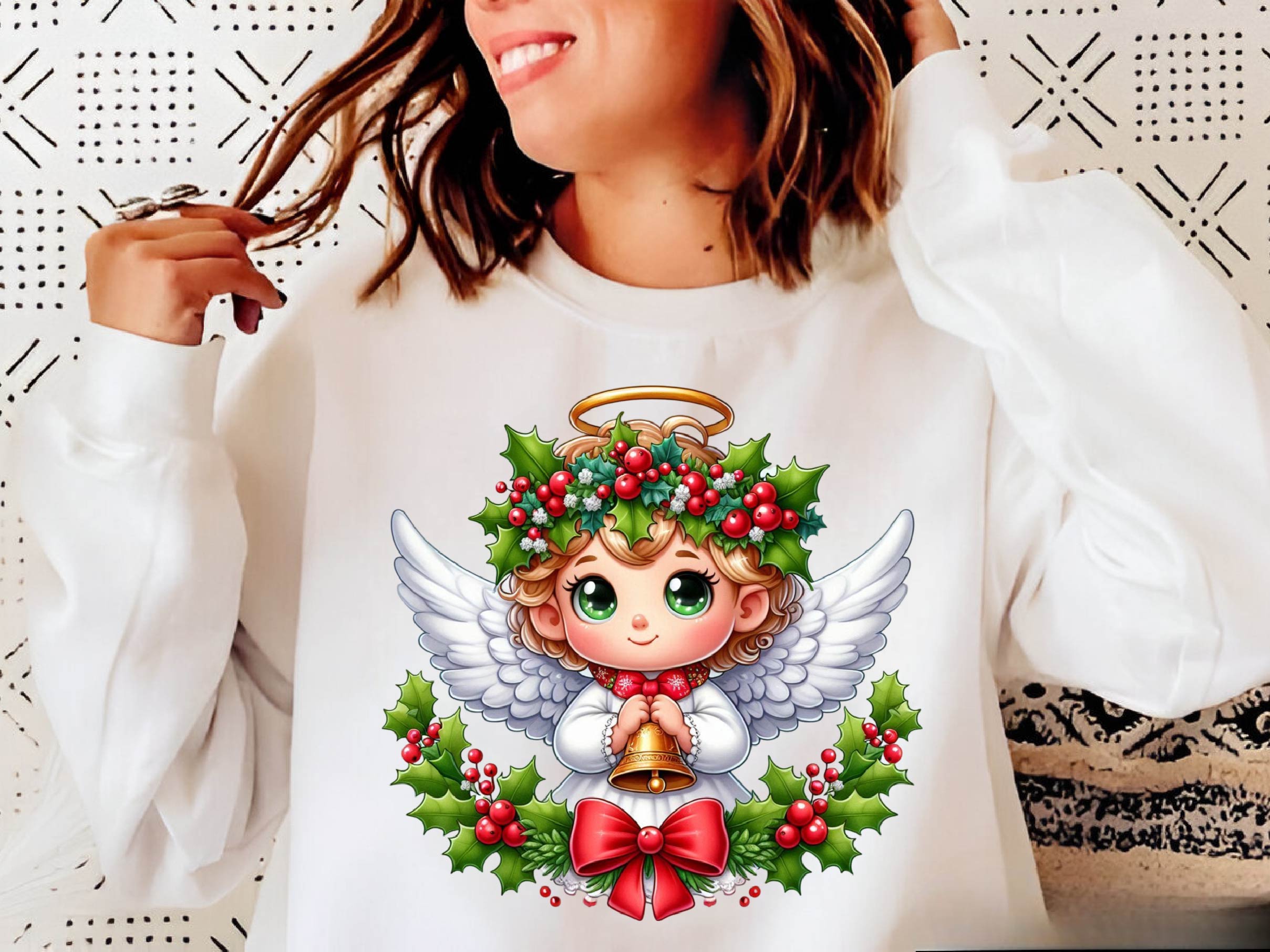 Christmas Cute Little Angel Clipart Bundle - CraftNest - Digital Crafting and Art