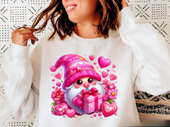 Pink Valentines Gnomes Clipart Bundle - CraftNest - Digital Crafting and Art