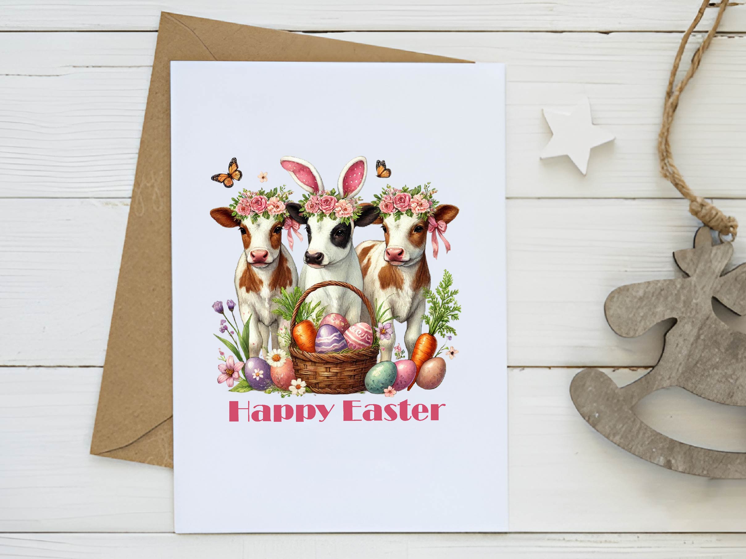 Cute Cow Easter Easter Day Highland Clipart Bundle - CraftNest - Digital Crafting and Art