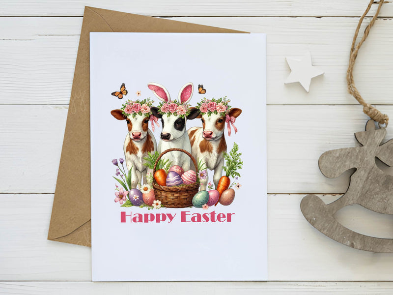 Cute Cow Easter Easter Day Highland Clipart Bundle - CraftNest - Digital Crafting and Art
